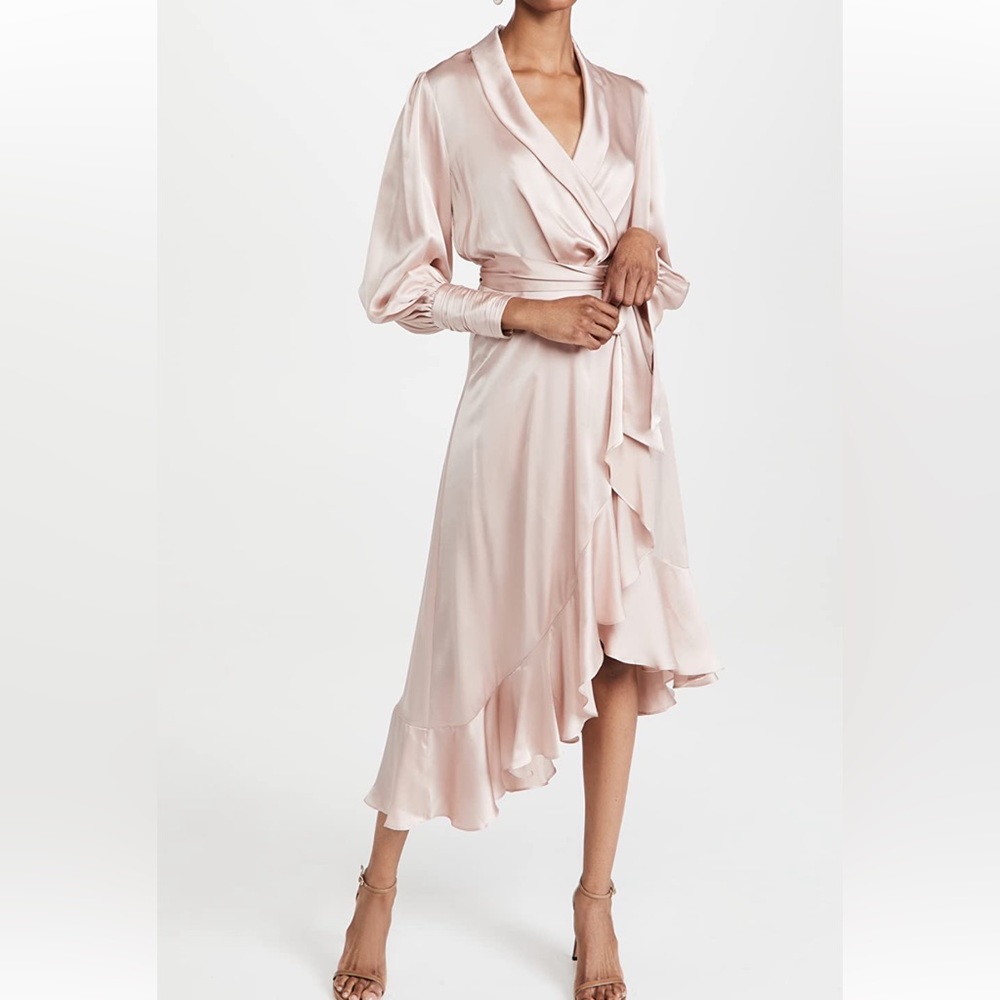 Zimmerman asymmetric silk wrap dress size 1